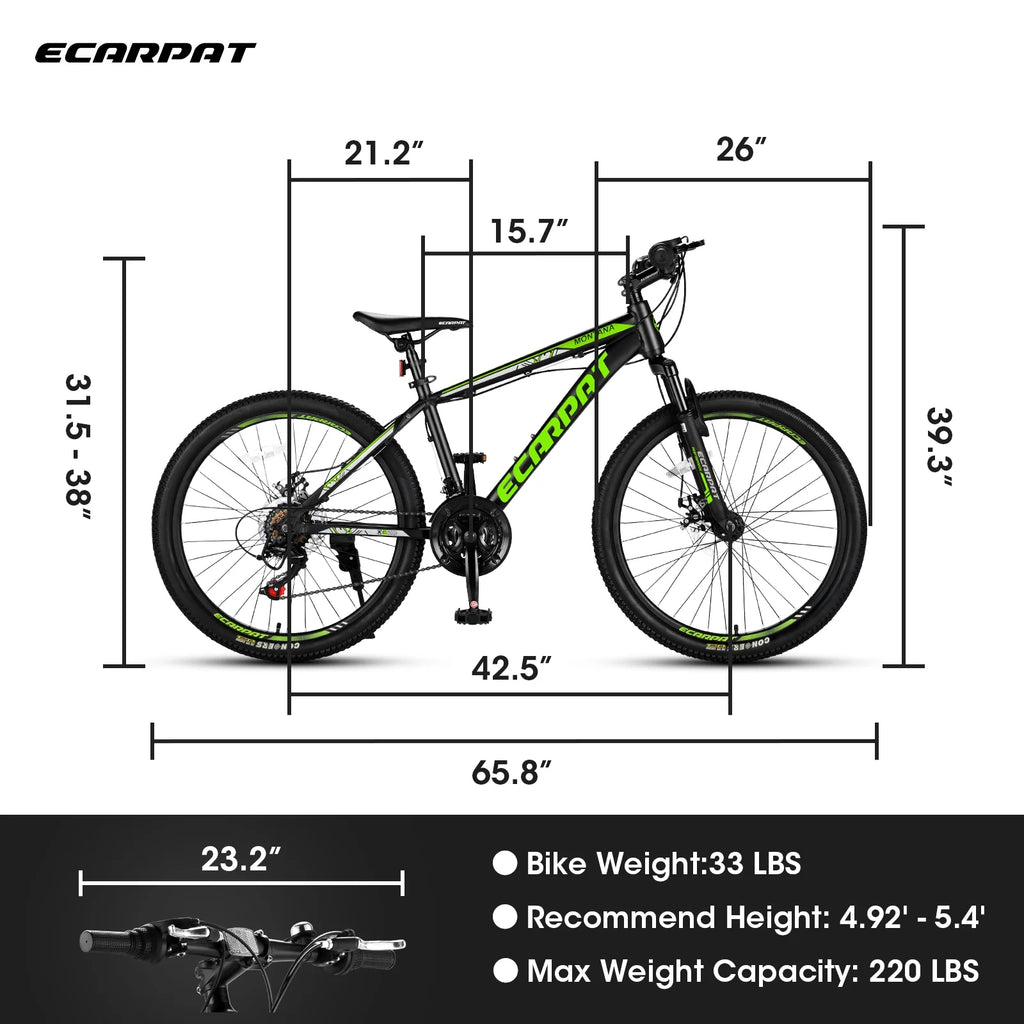 24 inch 21-Speed Aluminium Mountain Bike with Disc Brake Y132