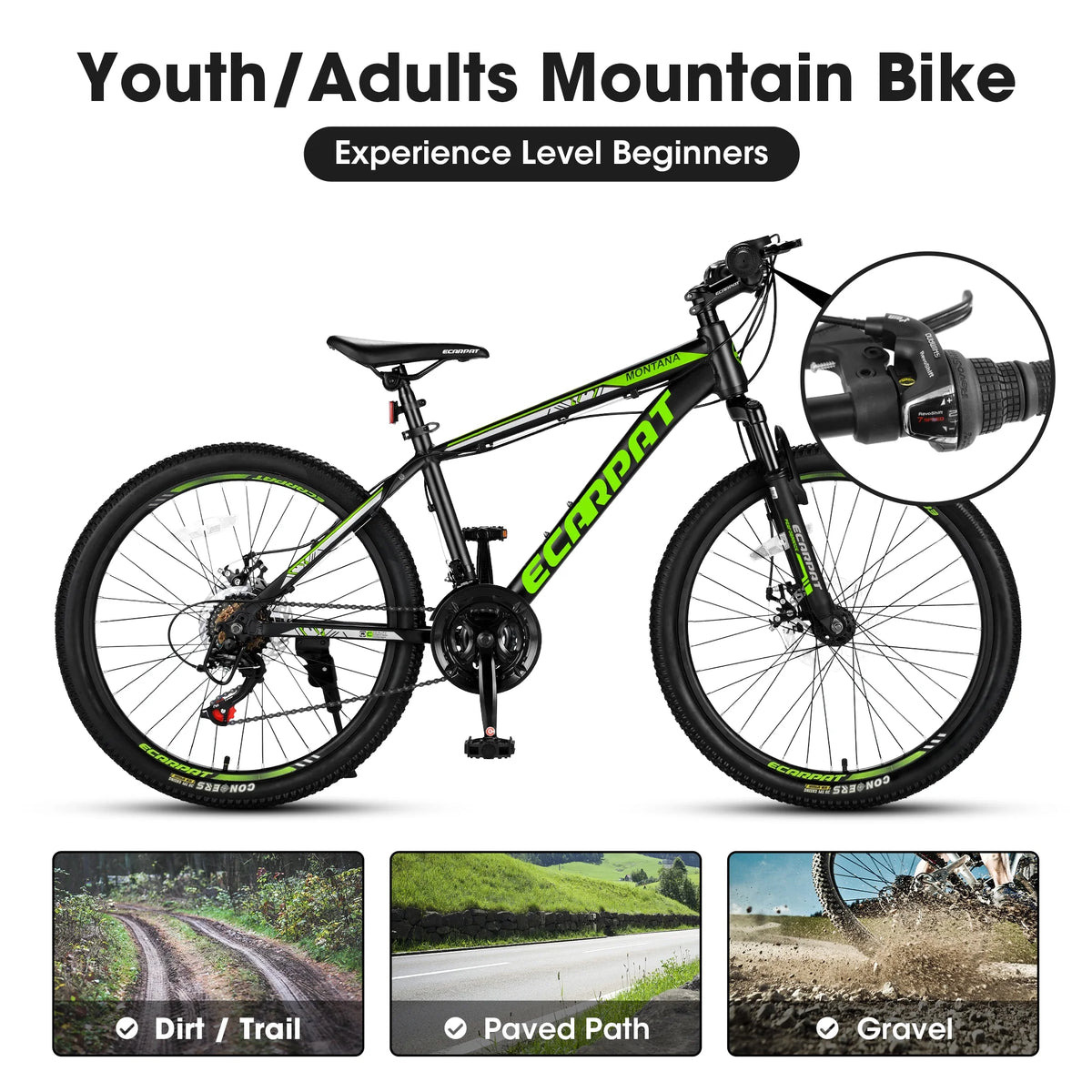 24 inch 21-Speed Aluminium Mountain Bike with Disc Brake Y132