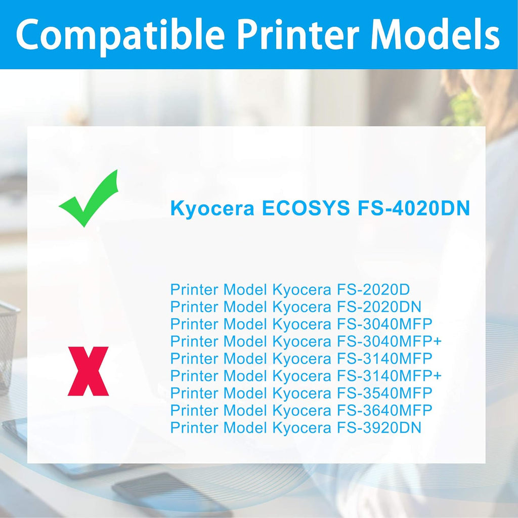 2-Pack Black Toner Cartridge for Kyocera FS-4020DN Y863