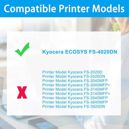 2-Pack Black Toner Cartridge for Kyocera FS-4020DN Y863