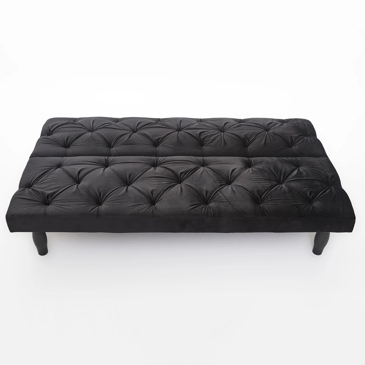 Black Velvet Futon Sofa Bed F9181
