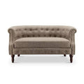 Brown Rolled Arm Loveseat W8938