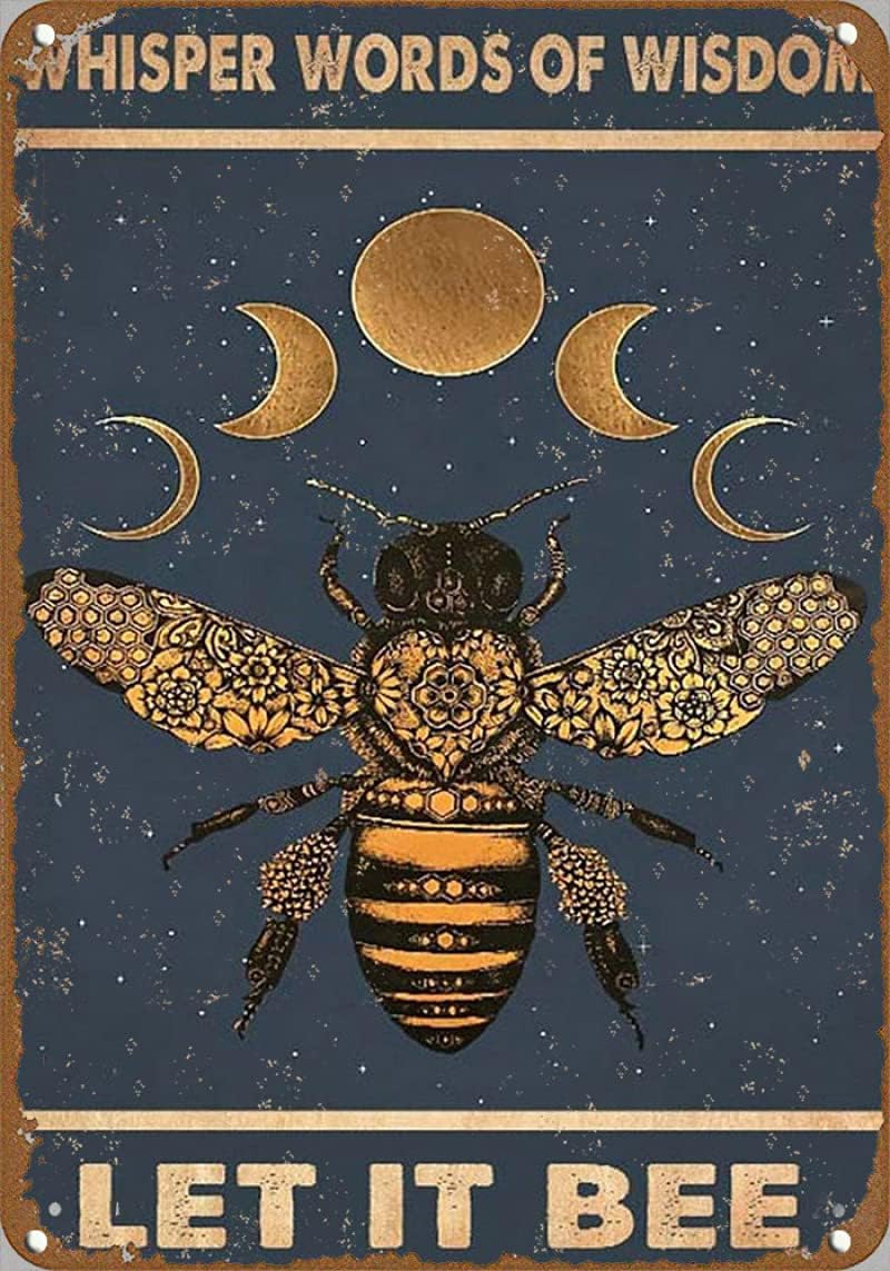 Bee Poster Metal Tin Sign 8x12 T911887