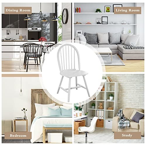 Black Wood Spindle Back Dining Chairs Set of 2 G242687