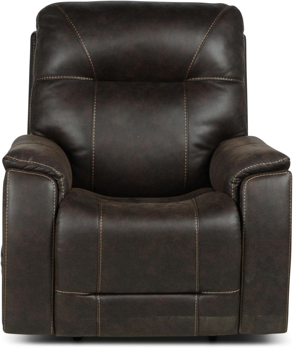 Saddle Brown Leatherette Power Recliner Chair G625