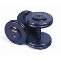 17.5 lb Black Dumbbells with Contoured Handles O824