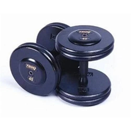 17.5 lb Black Dumbbells with Contoured Handles O824