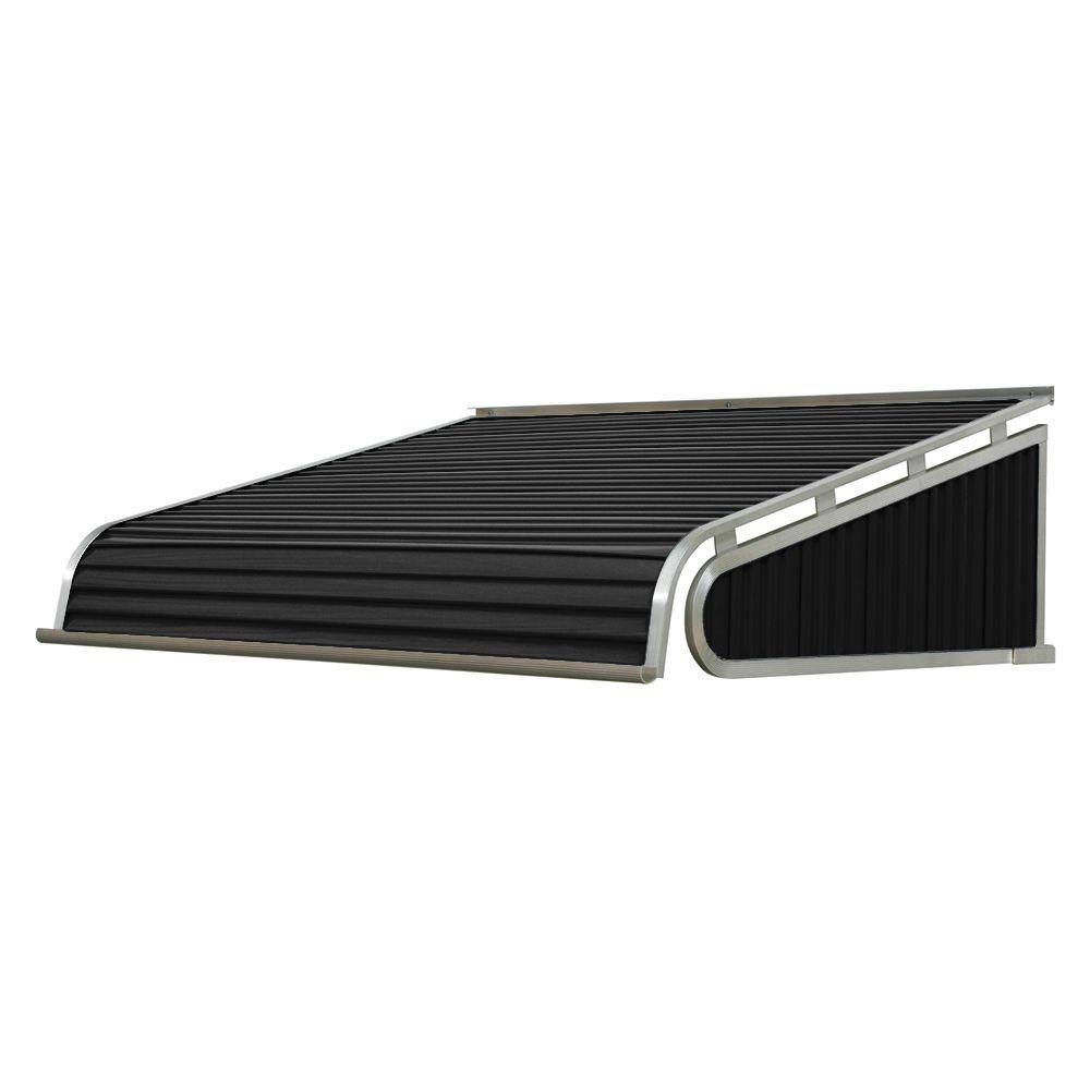 4 ft. Aluminum Door Canopy Awning in Black H4554