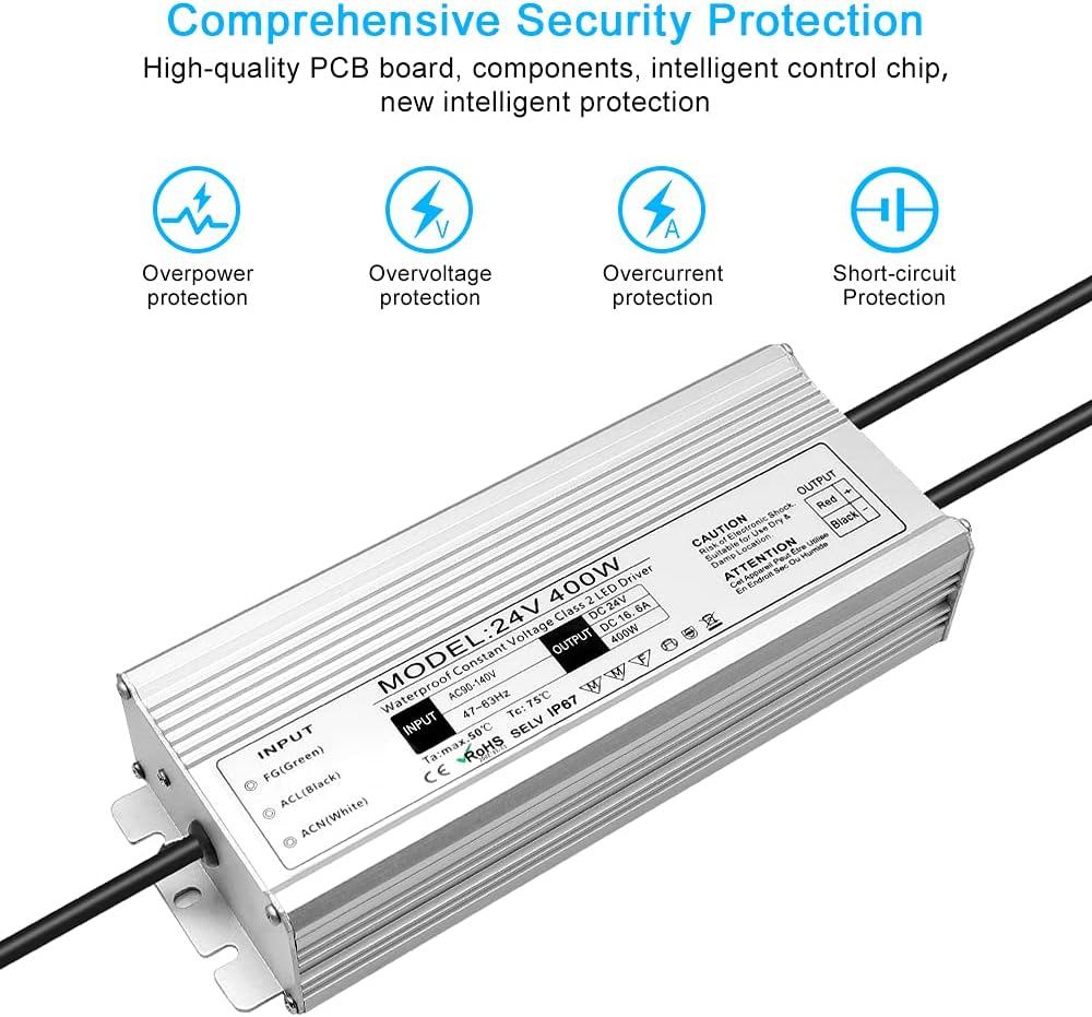 Waterproof IP67 400W 110V AC to 24V DC LED Power Supply S941049