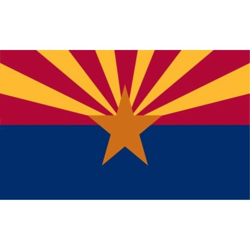 5-Foot by 8-Foot Nylon Arizona State Flag with Canvas Header and Grommets X693