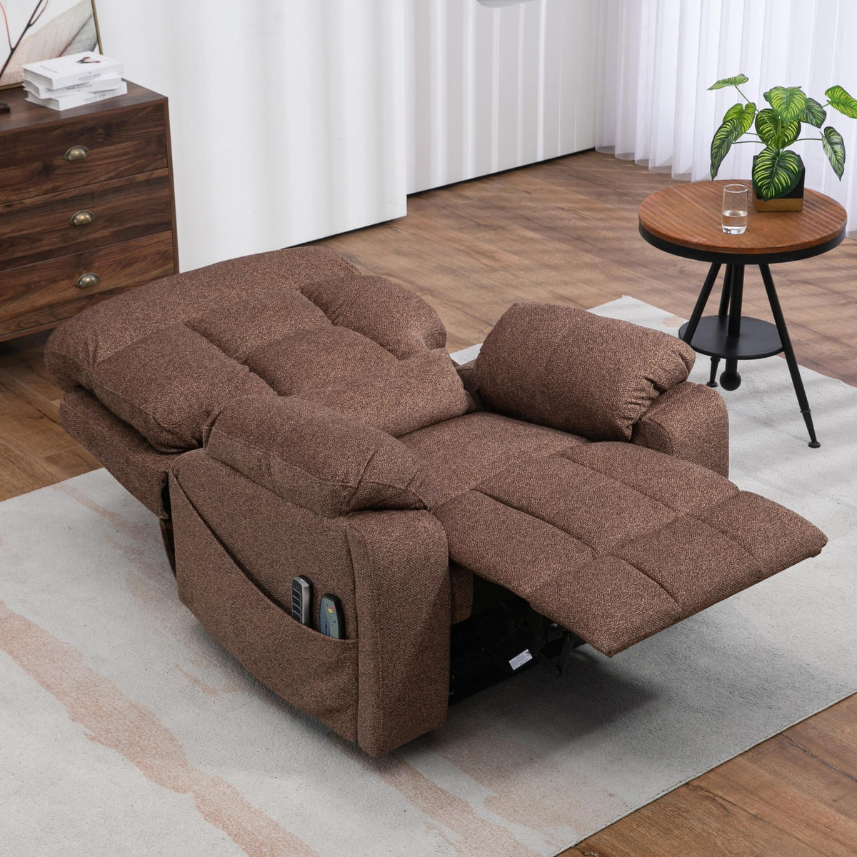 4-Motor Lay Flat Power Lift Recliner Chair with Heat & Massage K9702