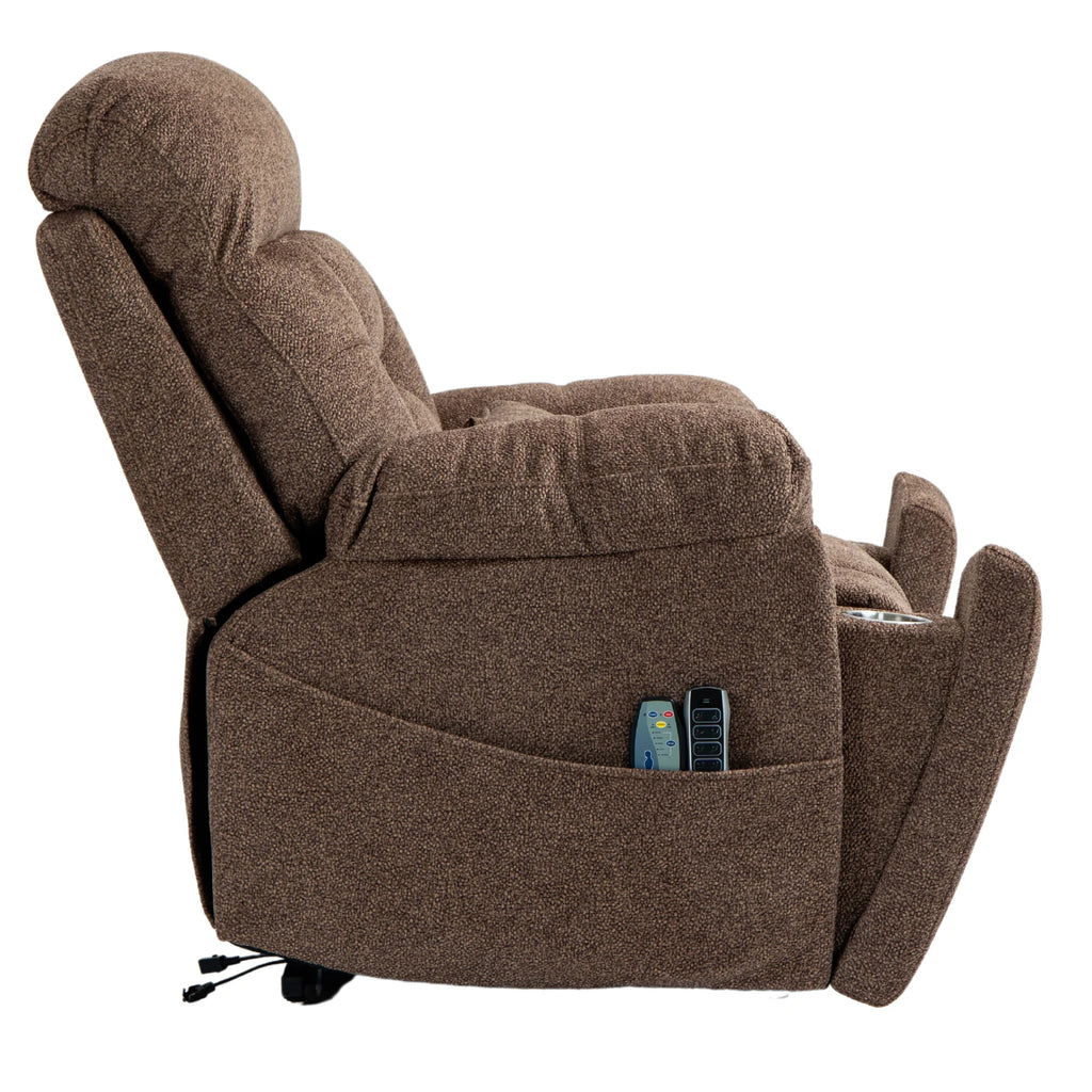 4-Motor Lay Flat Power Lift Recliner Chair with Heat & Massage K9702