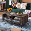 48" Dark Brown Coffee Table with Sliding Drawers N4075