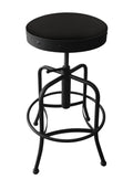 Industrial-Adjustable Stool with Black Wrinkle Finish and Canter Espresso Seat B649414