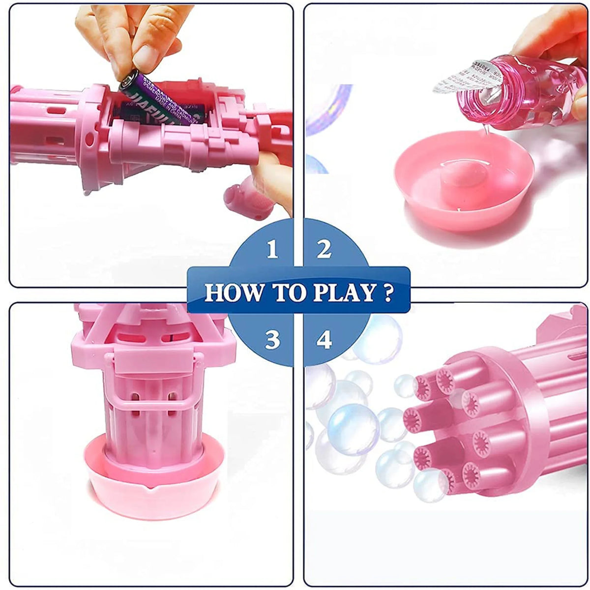8-Hole Automatic Bubble Maker with 1 Bubble Solution E651312