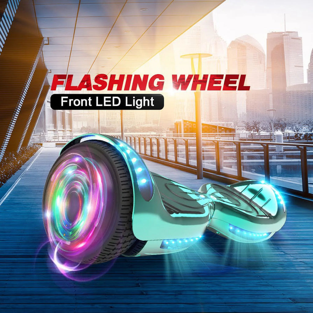 Two-Wheel Self Balancing Electric Scooter 6.5 In. with Bluetooth Speaker and LED Light F393