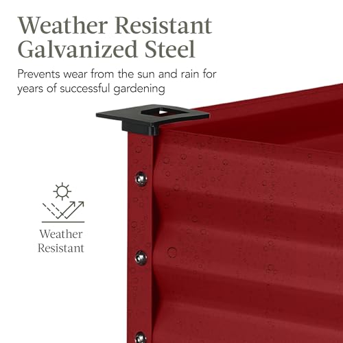 Galvanized Raised Garden Bed Metal Elevated Planter Box Dark Green S49229