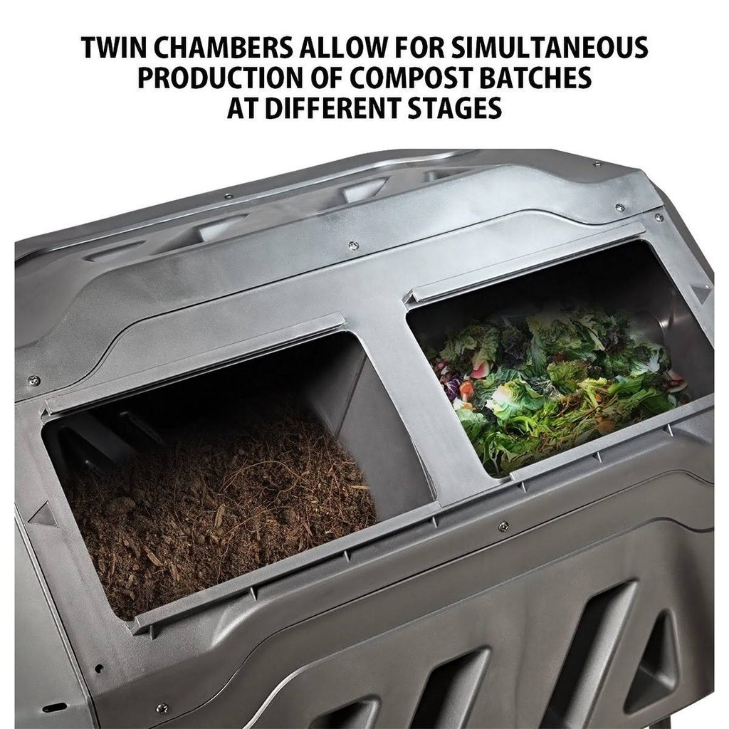 42 Gallon 2-Chamber Tumbling Composter C6672