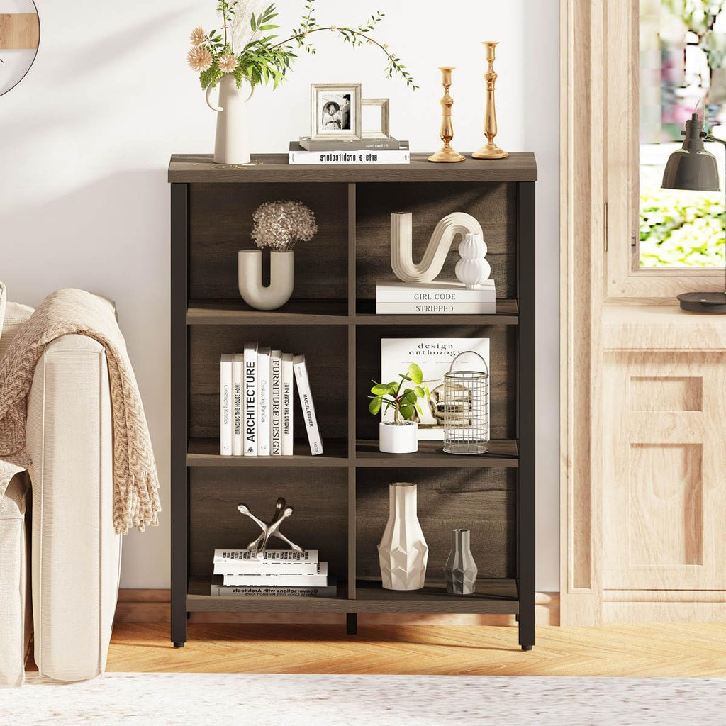 Industrial Cube Bookcases and Bookshelves (Walnut Brown) Q435250