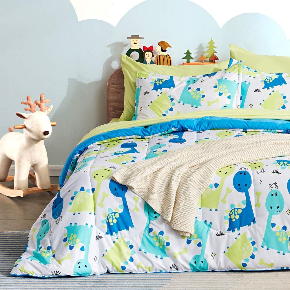 Blue Twin 5 Piece Microfiber Bedding Set I52066