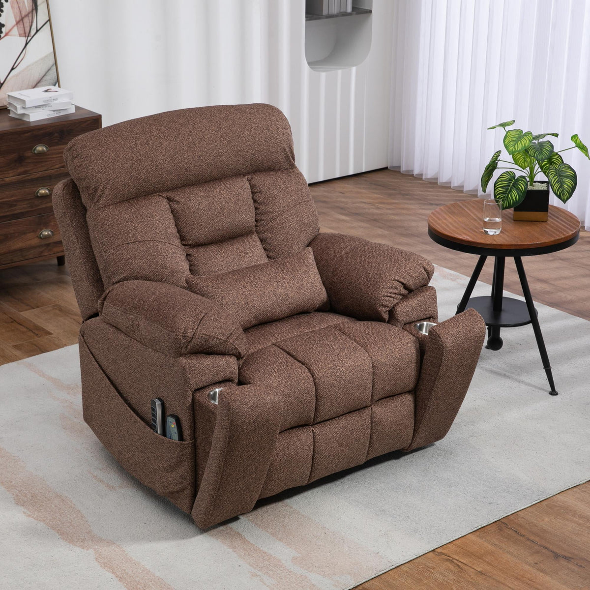 4-Motor Lay Flat Power Lift Recliner Chair with Heat & Massage K9702