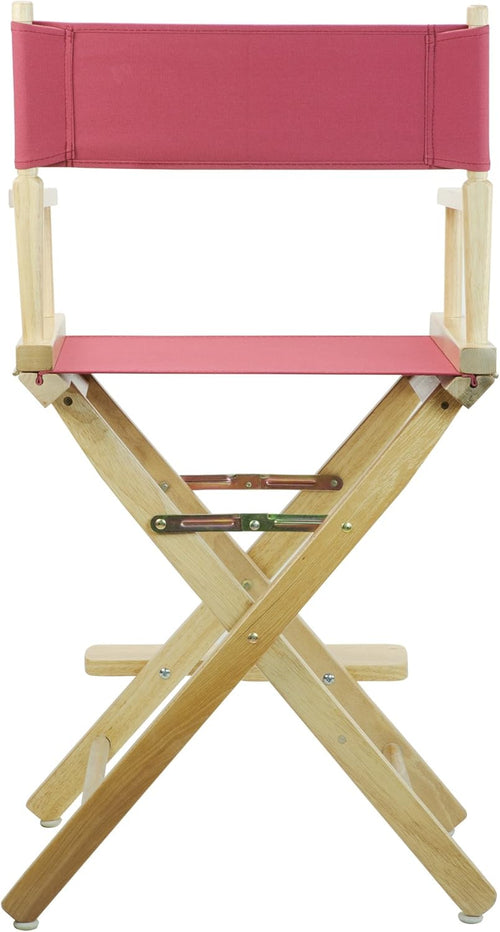24" Director's Chair Natural Frame with Burgundy Canvas C631