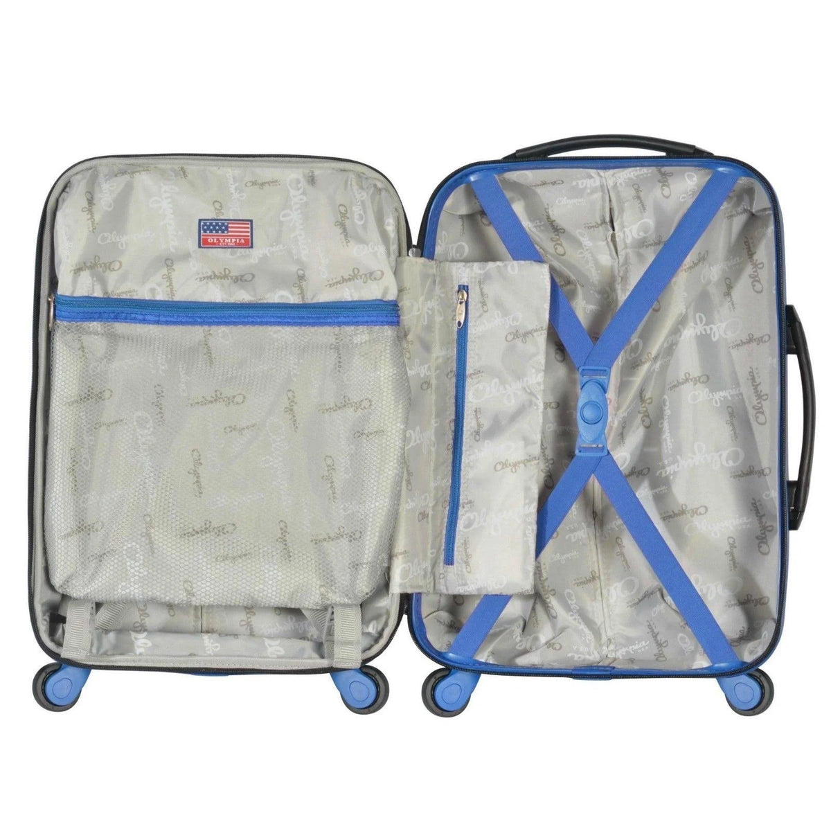 Black/Blue Carry-On Suitcase K904511