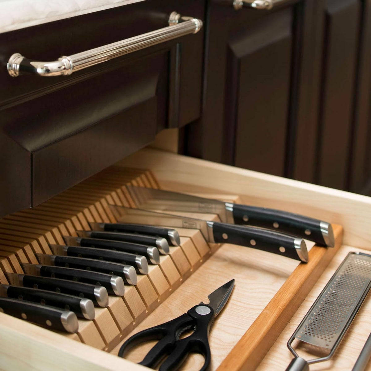 Dual Row Knife Block Drawer Organizer G729139