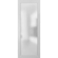 Opaque Glass Door Panel Slab White U1103