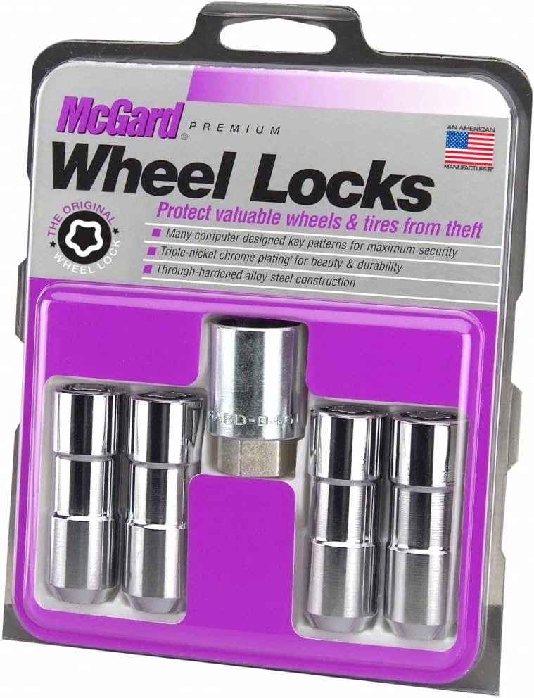 Chrome Cone Seat Wheel Lock Nut Set, 4 Pack, 9/16-18, 2.5 in. Length Y407797