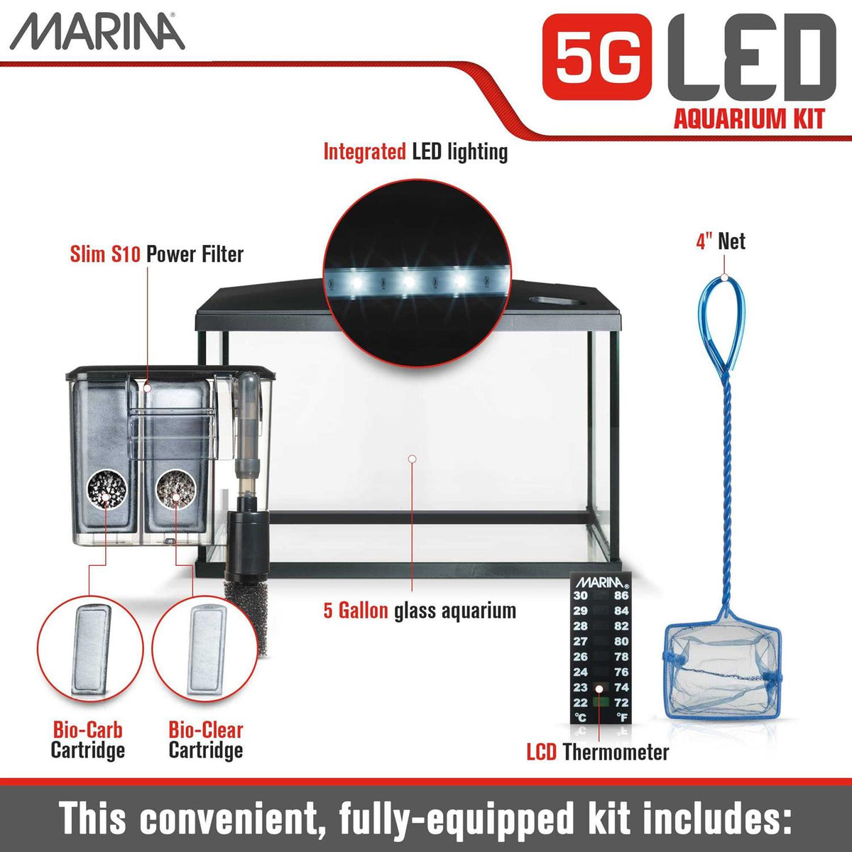 LED Glass Aquarium Kit H879579