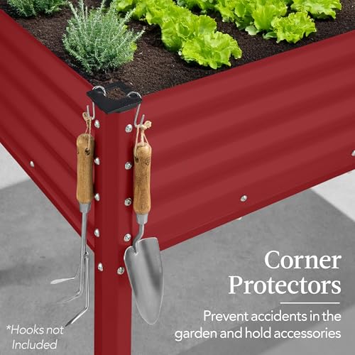 Galvanized Raised Garden Bed Metal Elevated Planter Box Dark Green S49229