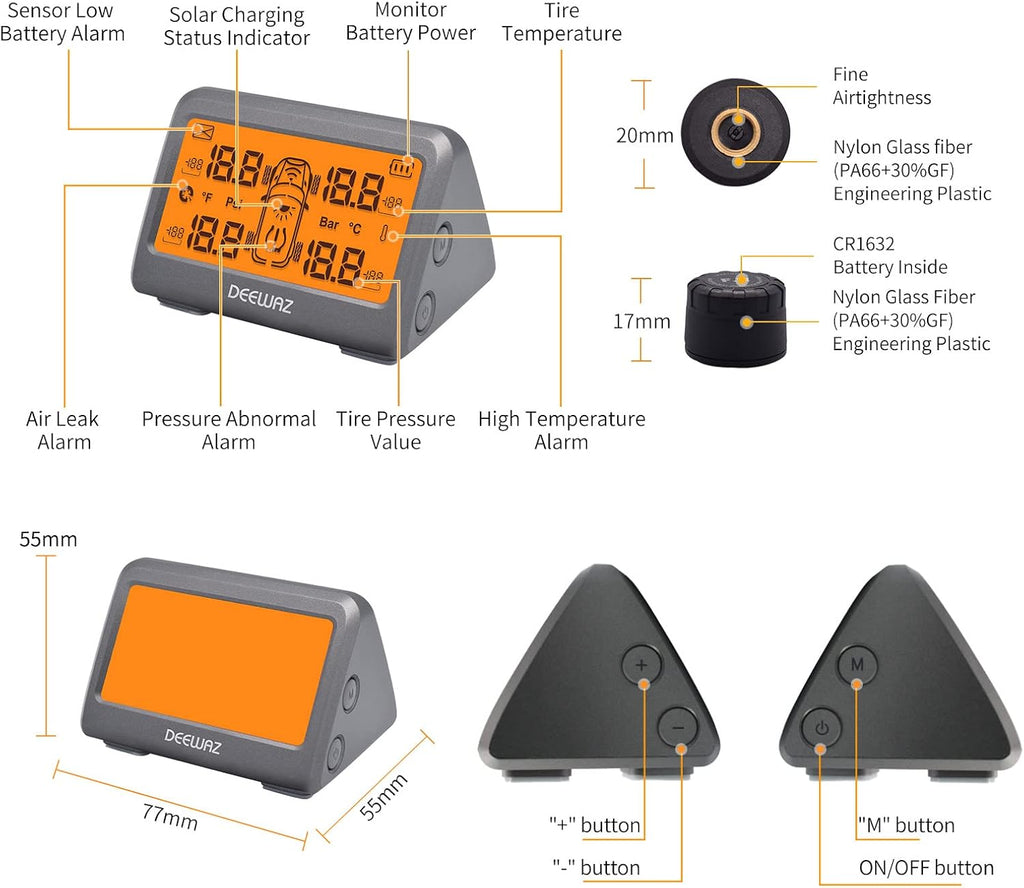Tire Pressure Monitoring System 0-116 Psi L7908