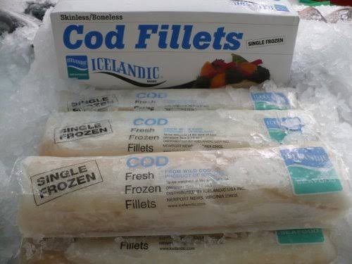 Frozen Wild Caught Icelandic Cod 5 lb. Box R2024