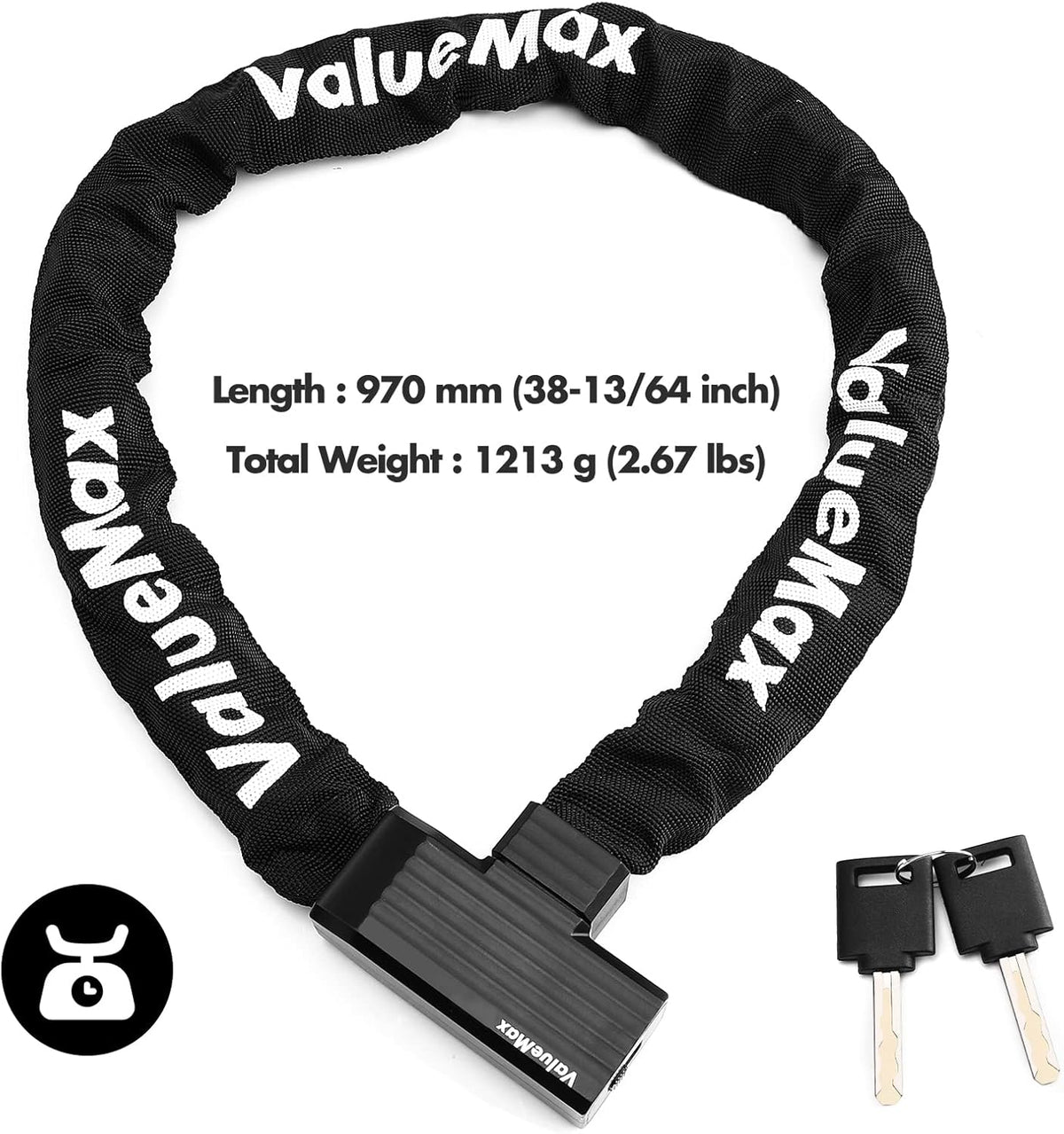 3.2 Feet Heavy Duty Anti Theft Security Chain Lock V343