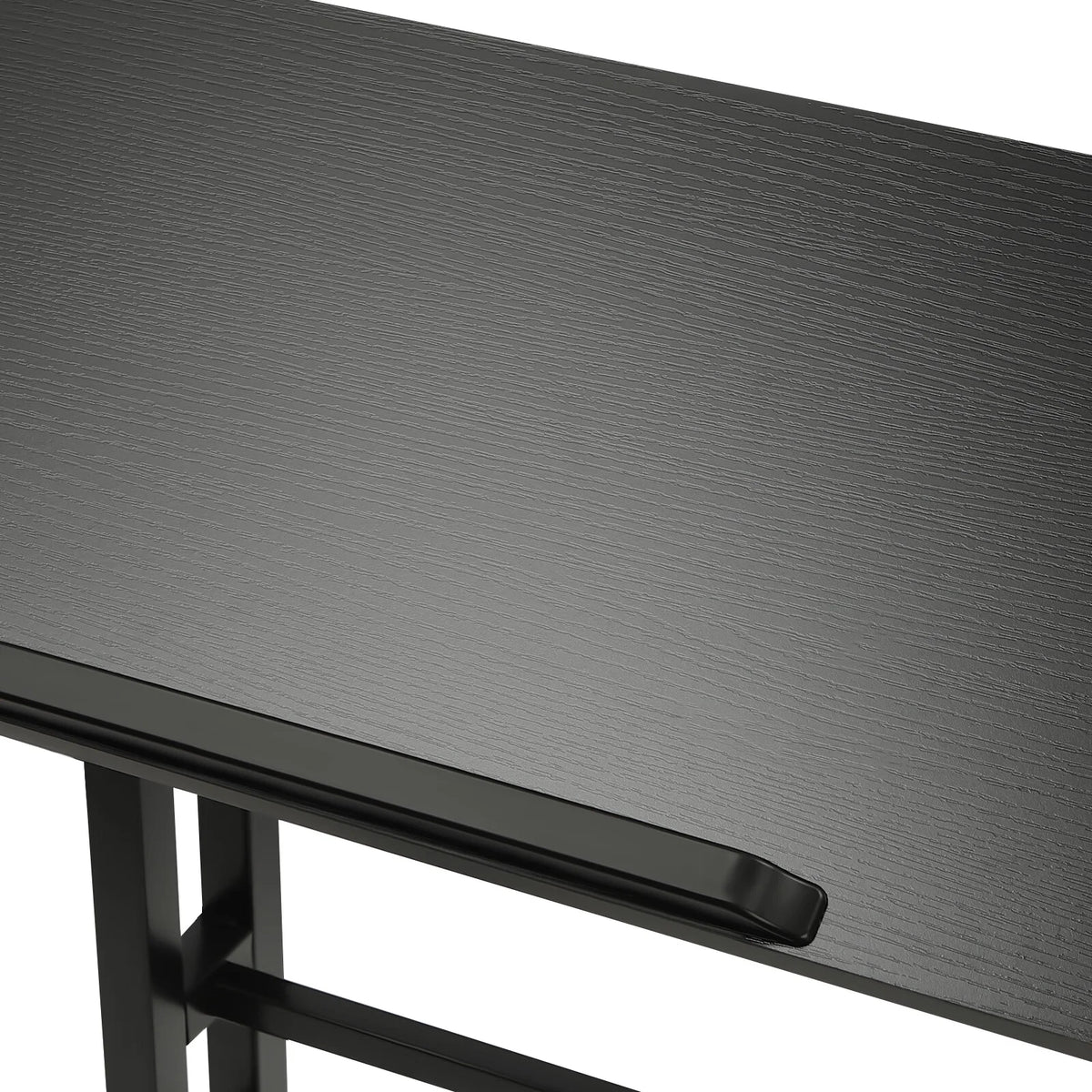 24" Mobile Stand Up Desk Adjustable Height Small Storage Desk with Wheels Black P4669