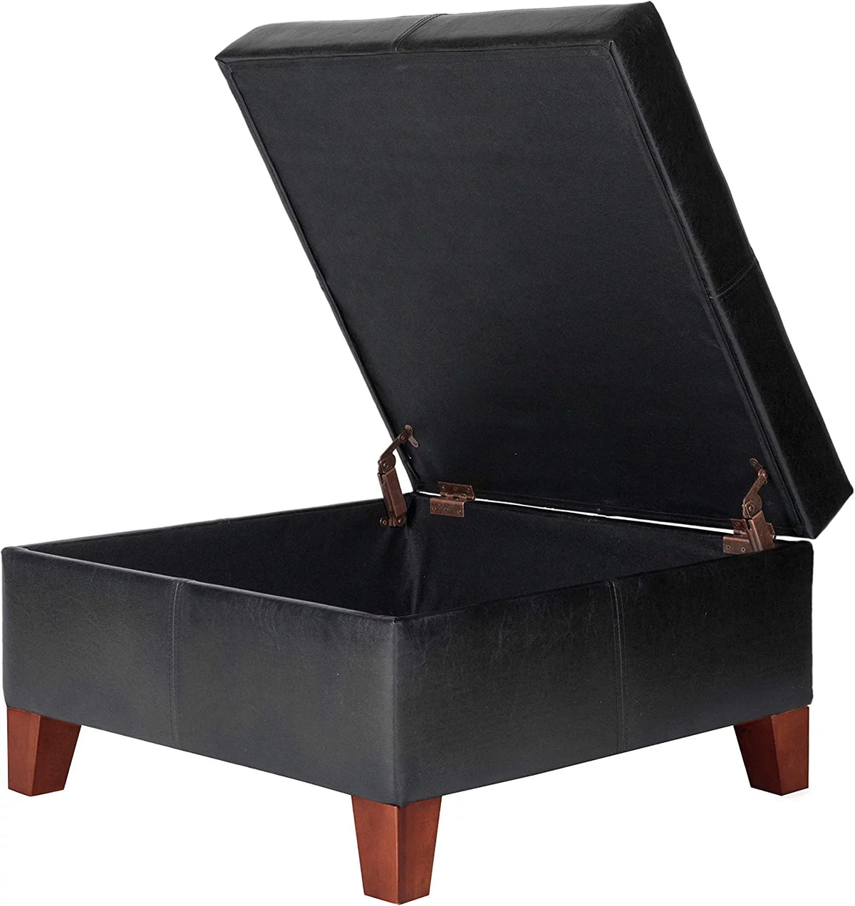 Large Faux Leather Square Storage Ottoman N304