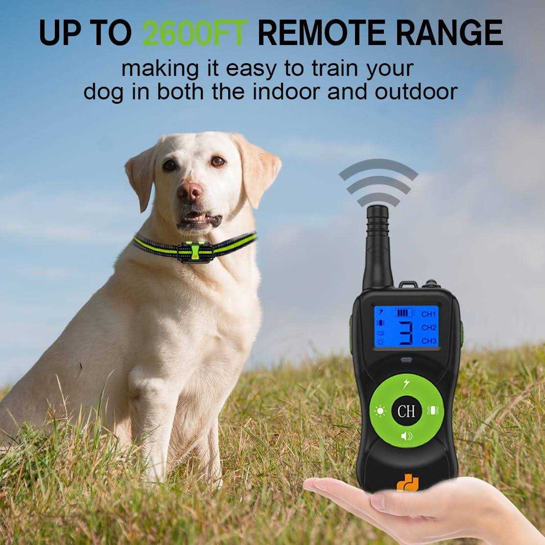 Waterproof Rechargeable Remote Dog Training Shock Collar System W192