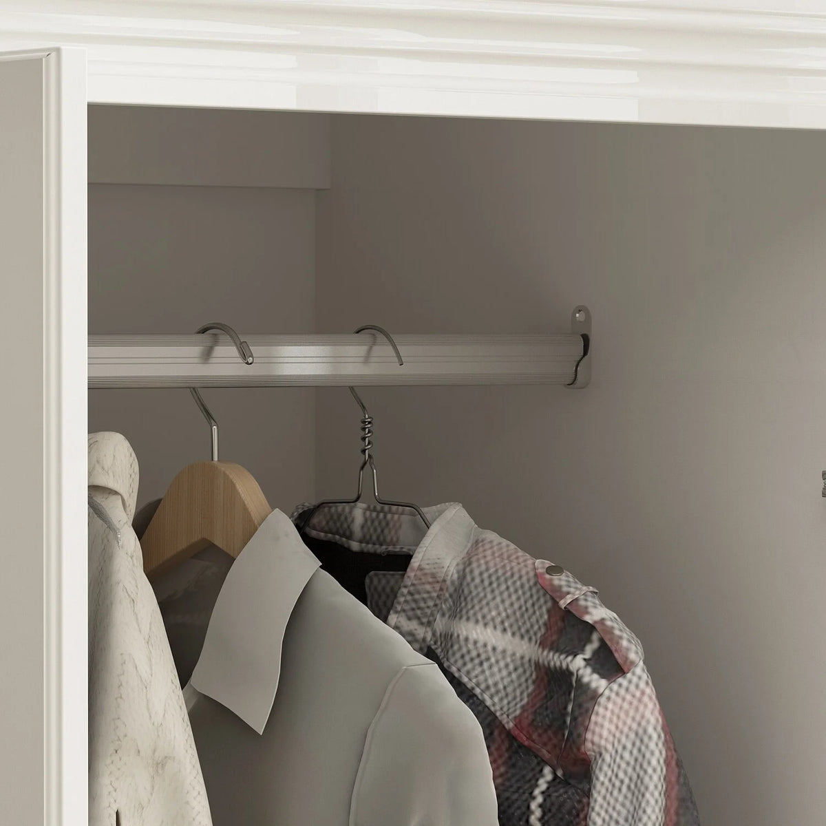 Wooden Wardrobe Armoire with Storage Cabinet Q486344