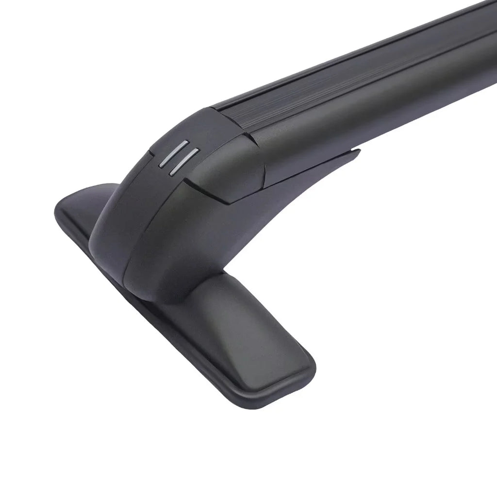 2Pcs Universal Aluminum Car Top Roof Rack Rail Adjustable Lockable Black S2275