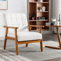 Mid Century Modern Linen Fabric Arm Chair Set of 2 Y6628