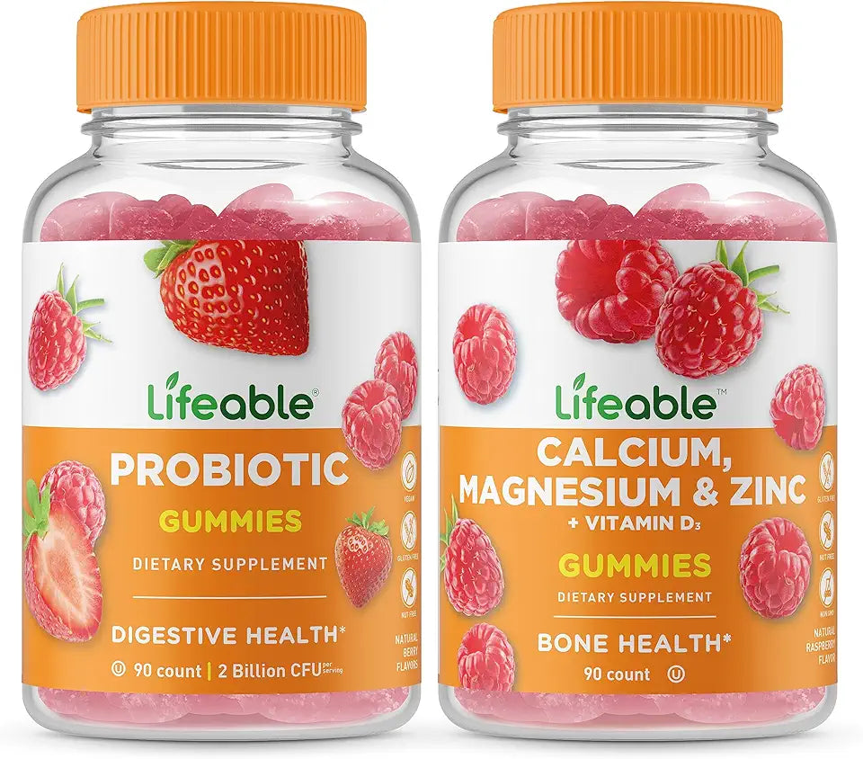 Probiotic 2 Billion CFU Calcium Magnesium Zinc Vitamin D Gummies G2241