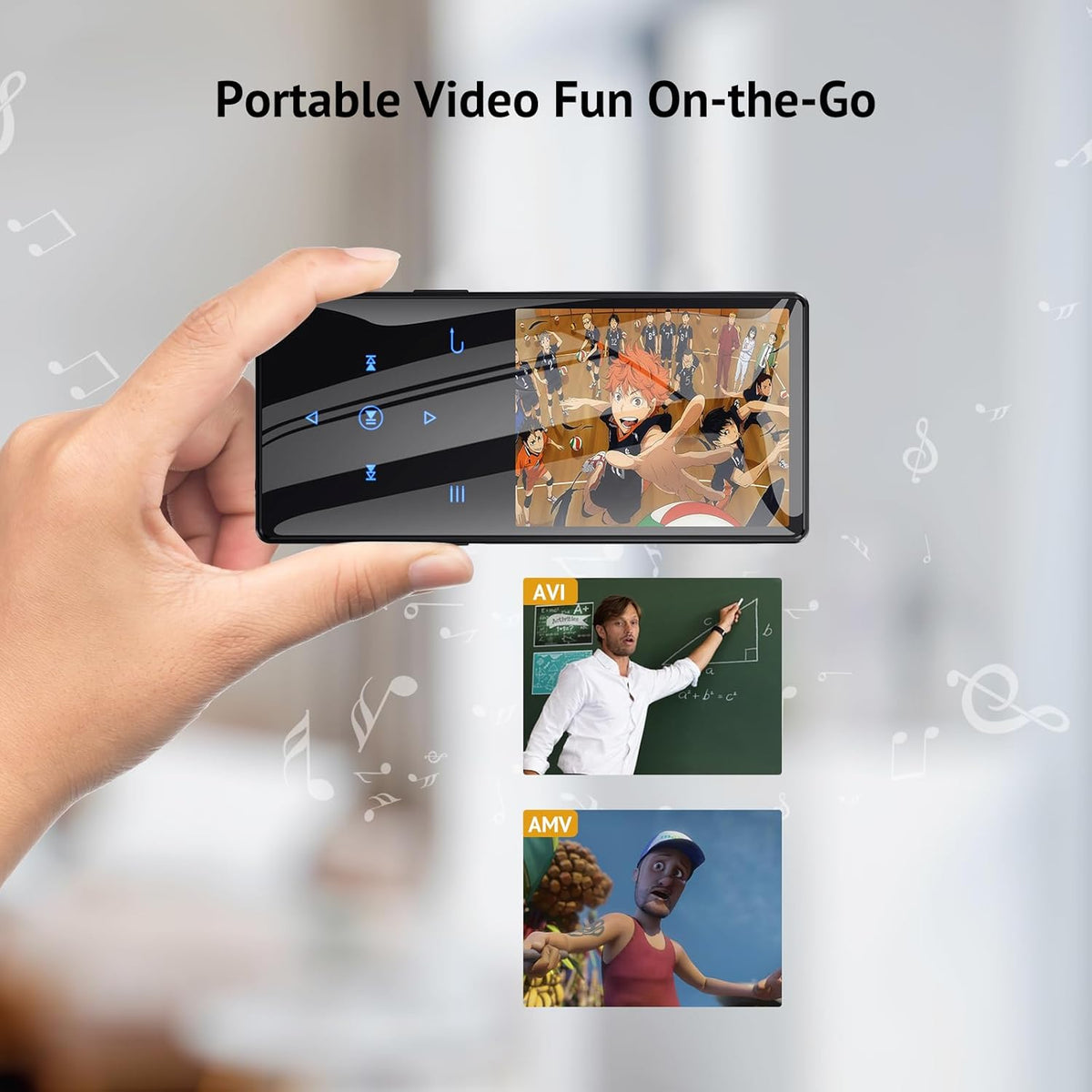 64GB Bluetooth 5.3 MP3 Player with HD Speaker and 2.4" Screen R888