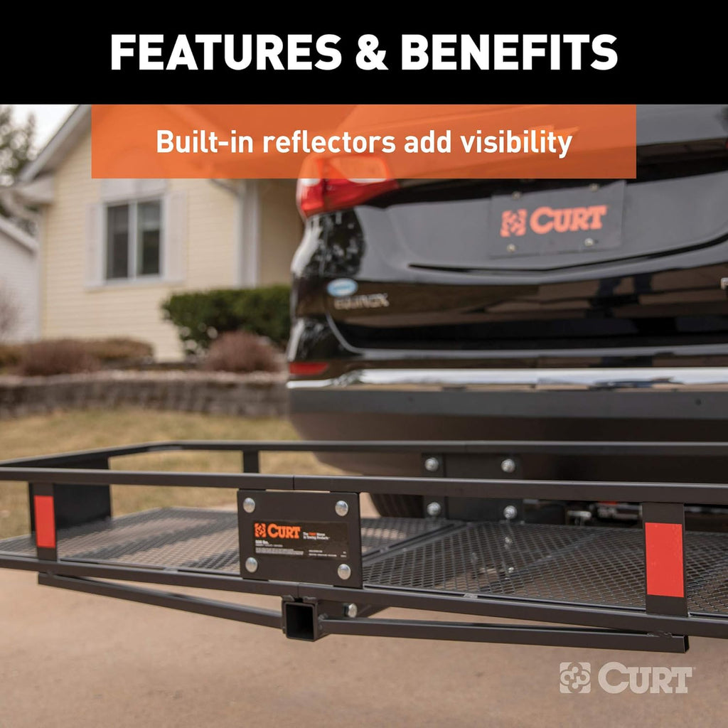 60 x 20-Inch Black Steel Basket Hitch Cargo Carrier J589