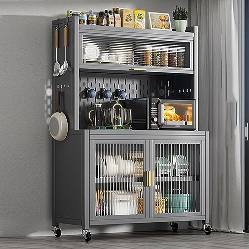 5-Tier Metal Shelving with Rolling Wheels M312