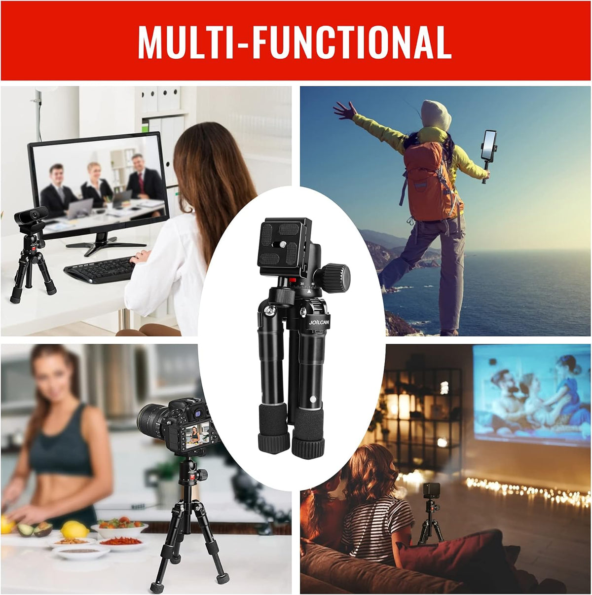 Black Pack of 2 Tabletop Tripod with 360 Degree Ball Head E70335
