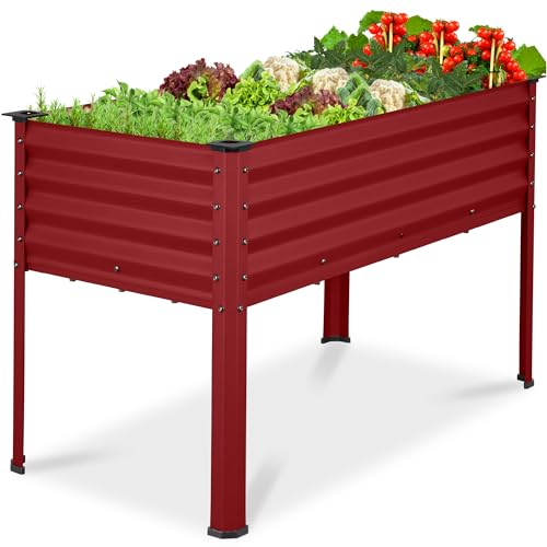 Galvanized Raised Garden Bed Metal Elevated Planter Box Dark Green S49229