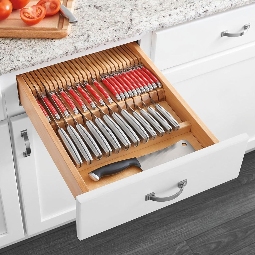 Dual Row Knife Block Drawer Organizer G729139