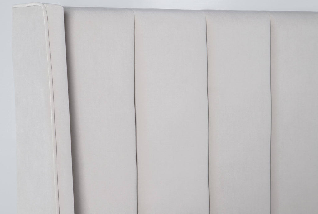 Velvet Upholstered Eastern King Panel Bed F5370