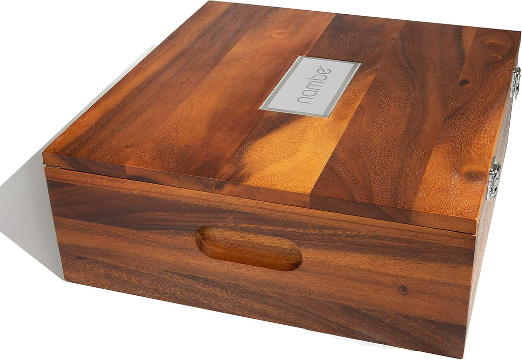 Miniature Nativity Storage Box, Acacia Wood, Pack of 2 P73166
